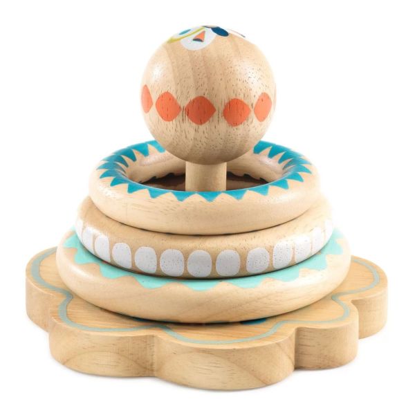 Jouet en bois d'anneaux BabyHoopi