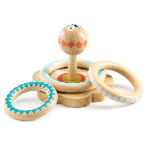 Jouet en bois d'anneaux BabyHoopi