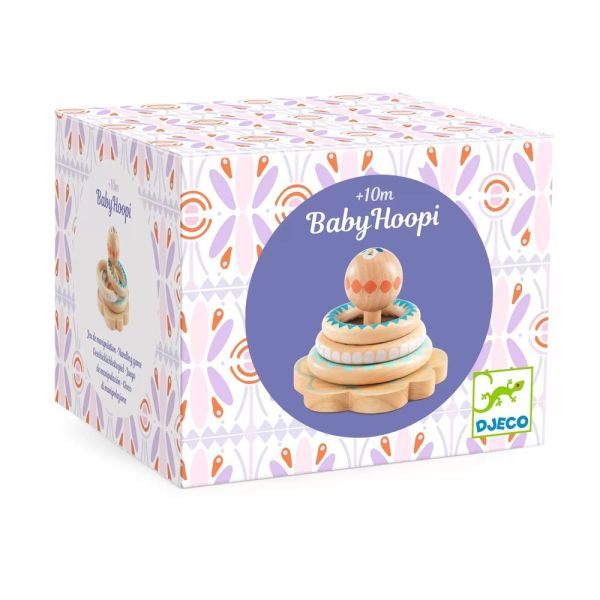 Jouet en bois d'anneaux BabyHoopi