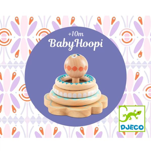 Jouet en bois d'anneaux BabyHoopi