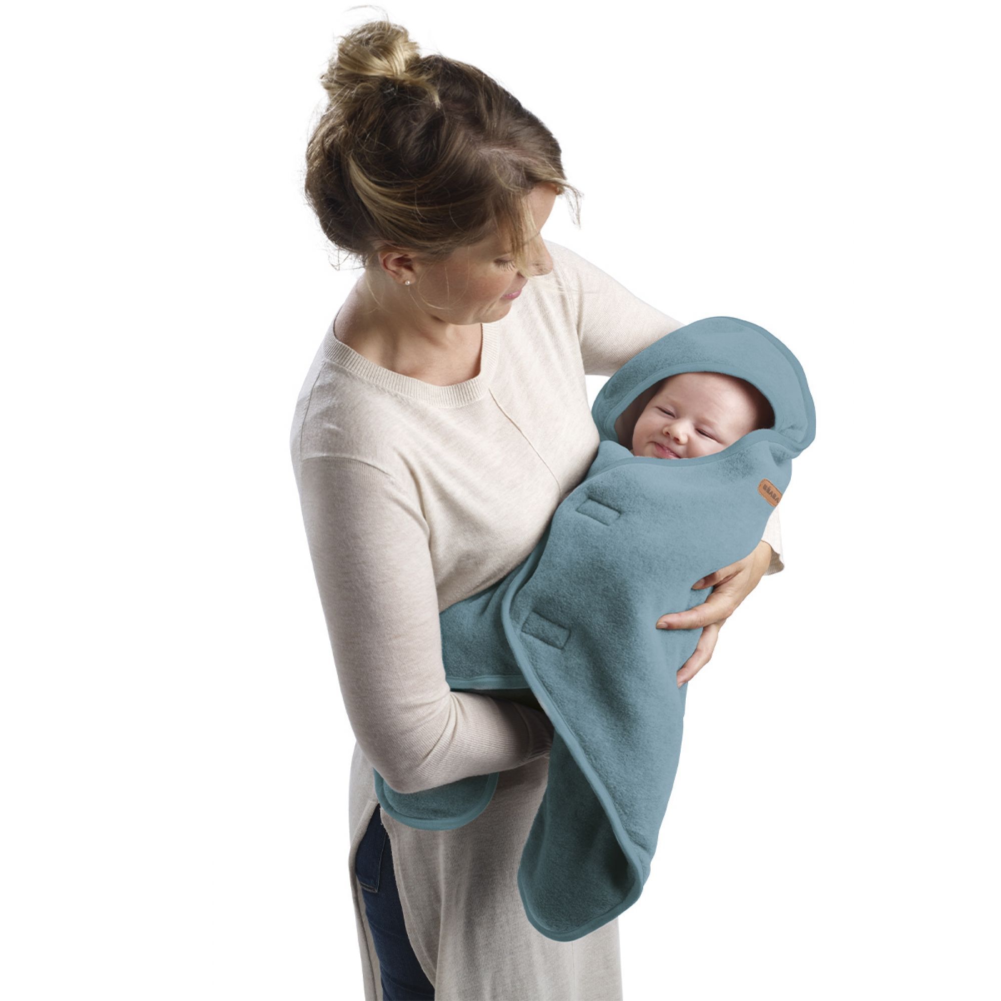 Couverture de sécurité bébé garçon bleu, jouet doux avec des