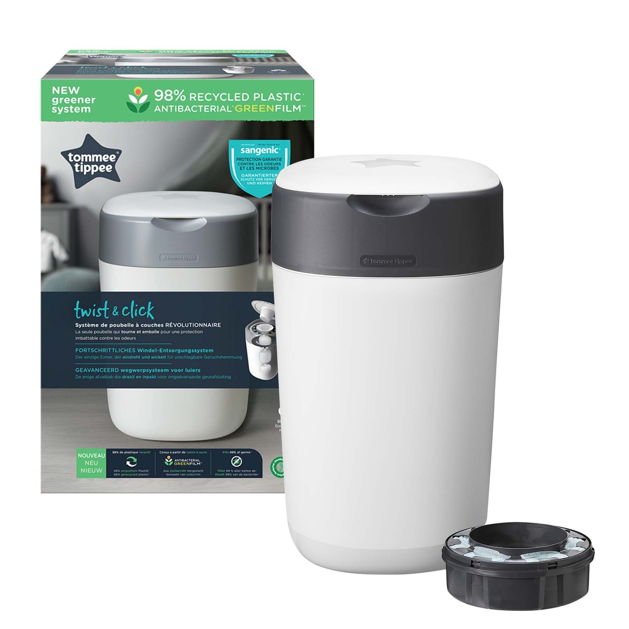 Tommee Tippee Poubelle à Couches Twist & Click - Blanc