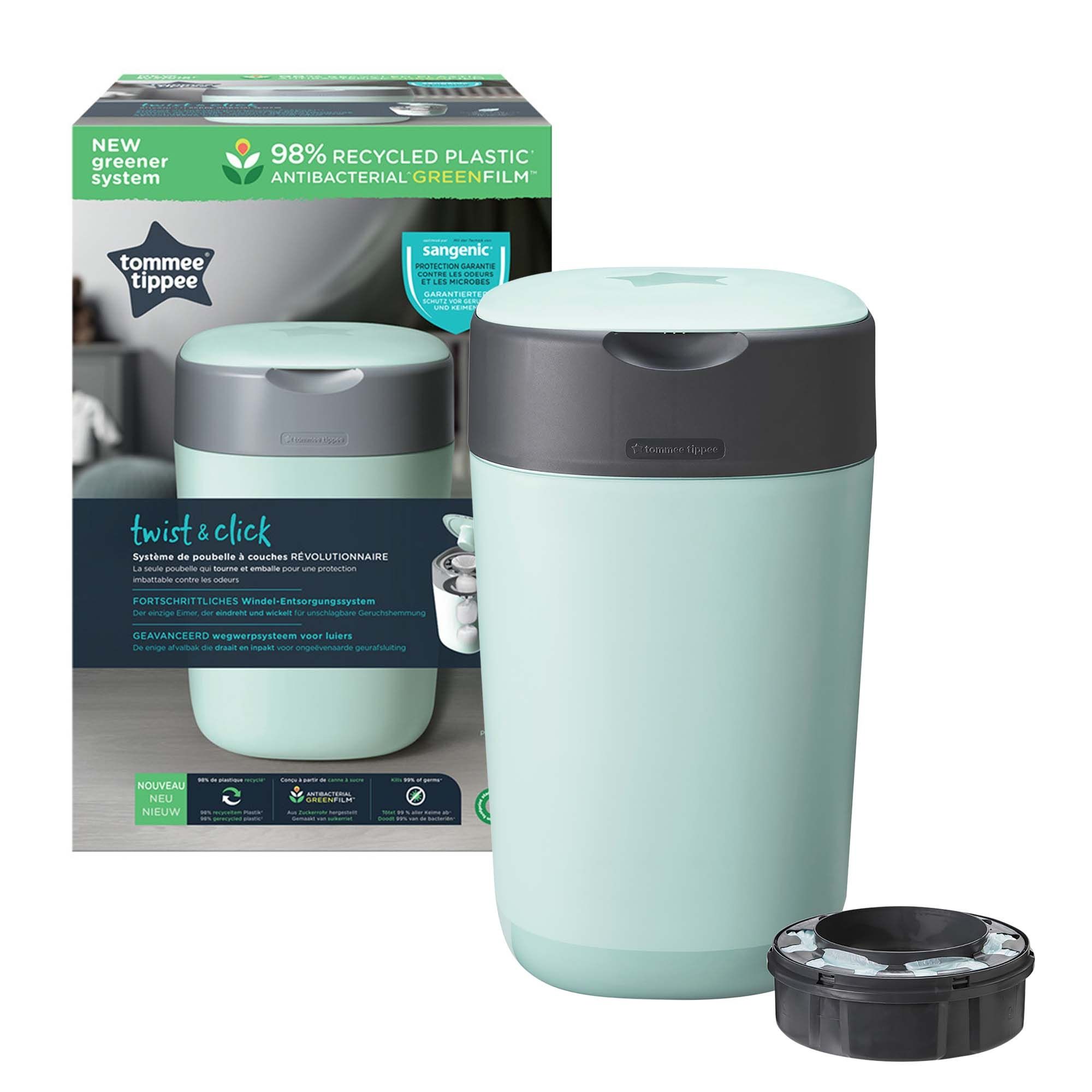 Tommee Tippee Poubelle à couches Twist & Click Advanced vert