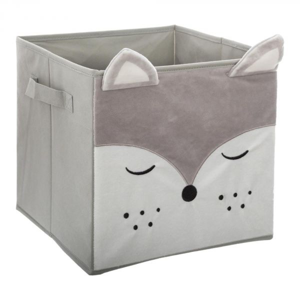 Cube de rangement velours Renard