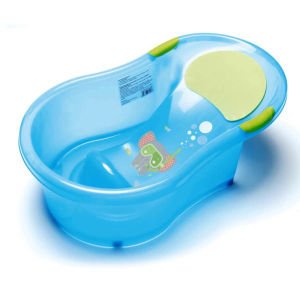 Pack baignoire 0-6 mois avec transat intégré + support de baignoire - Elephant bleu