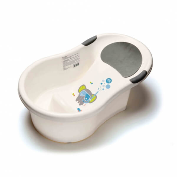 Baignoire 0-6 mois éléphant blanche + transat intégré