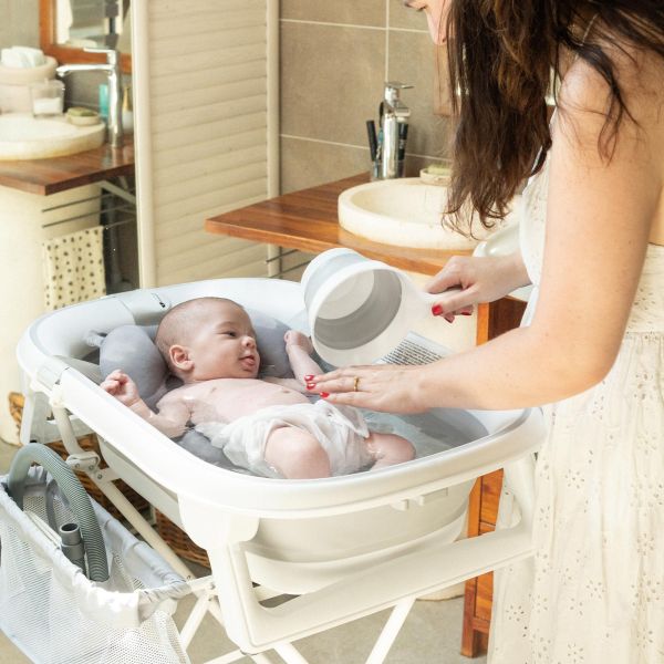 Pack baignoire pliable avec support et accessoires