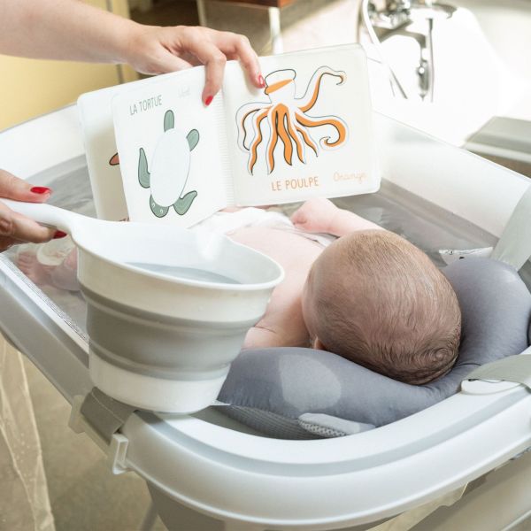 Pack baignoire pliable avec support et accessoires