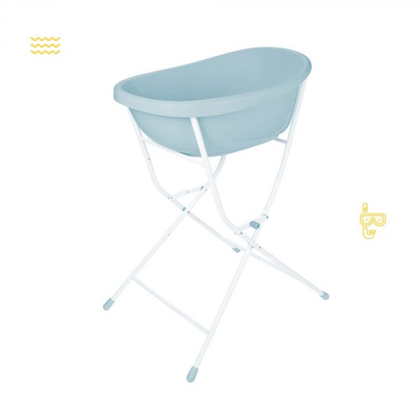 Pack baignoire évolutive Baleine avec pied 0-24 mois