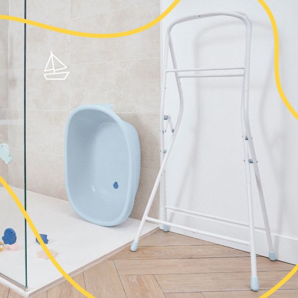 Pack baignoire évolutive Baleine avec pied 0-24 mois