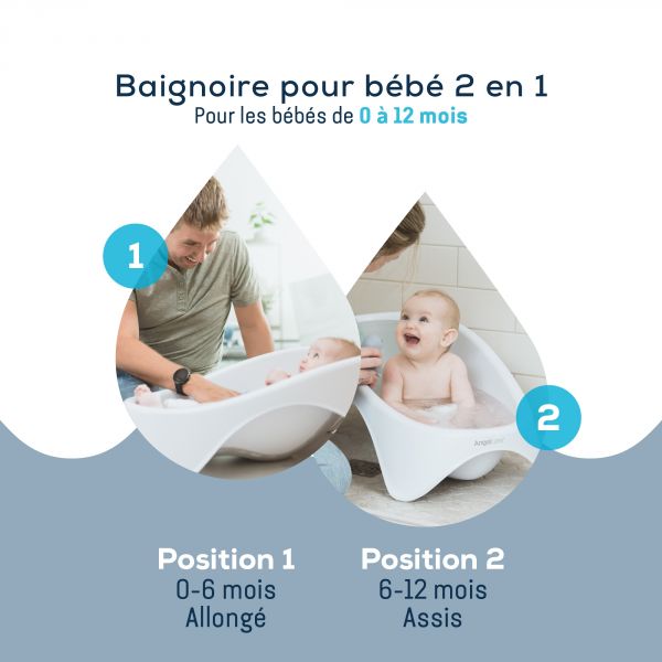 Baignoire bébé évolutive 2 en 1