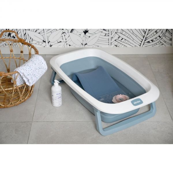 Baignoire bébé pliable eazy pop camélé'o bleu baltique