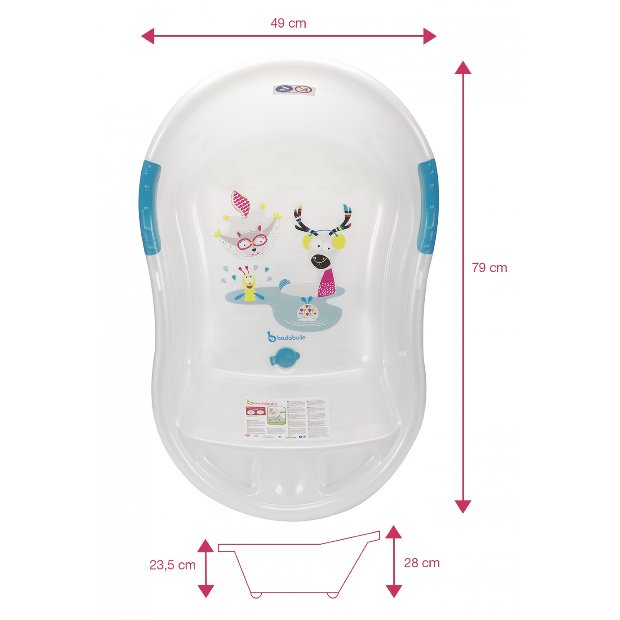 Badabulle Baignoire Ergoludique Blanche Made In Bebe