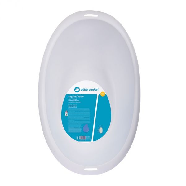 Baignoire ergonomique avec vidange - blanche
