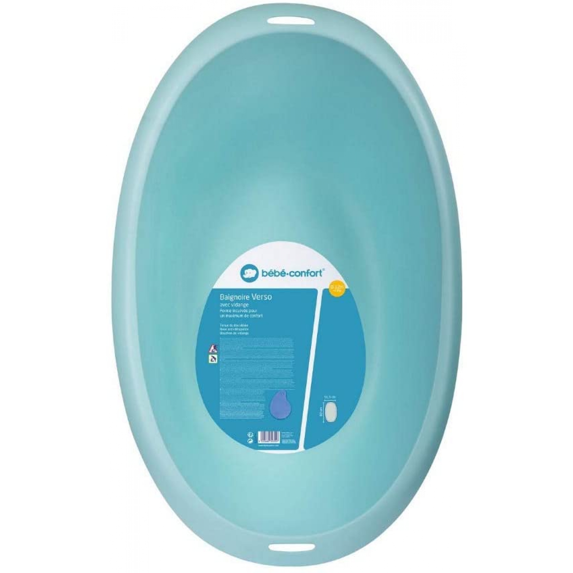 Bebe Confort Baignoire Ergonomique Avec Vidange Bleu Made In Bebe