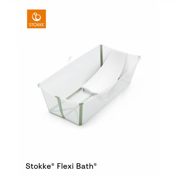Baignoire Flexi Bath XL verte + transat de bain