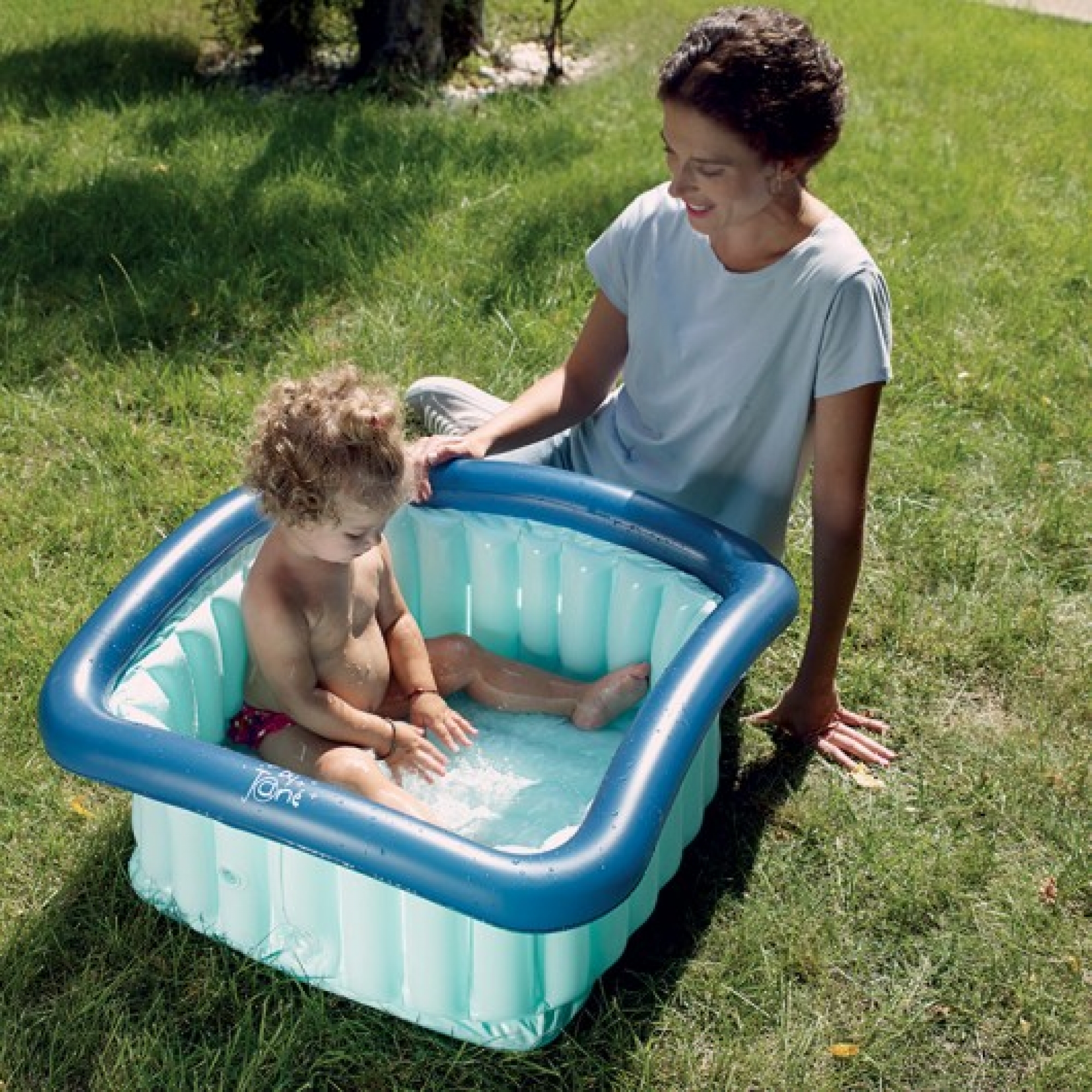 Baignoire bébé piscine gonflable Blauw/ fleur jouets 100 x 23 cm