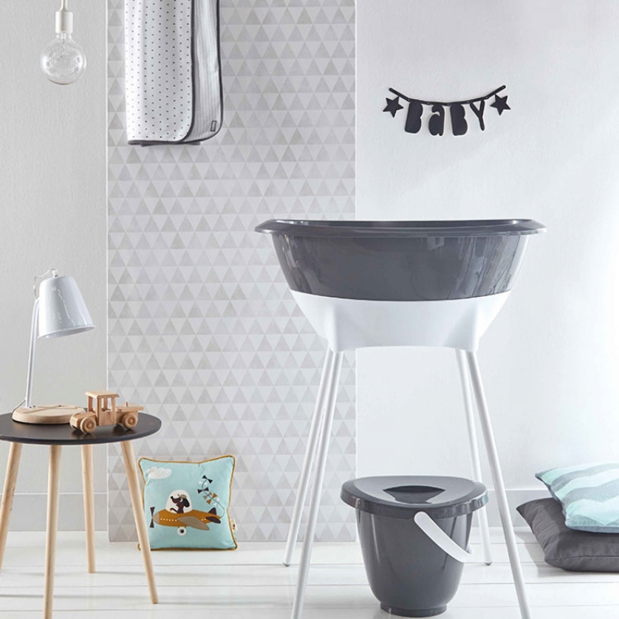 Luma Baignoire Bebe Gris Fonce Made In Bebe
