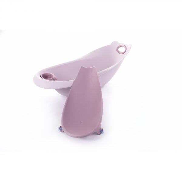 Baignoire Ourson Rose pastel + support de baignoire