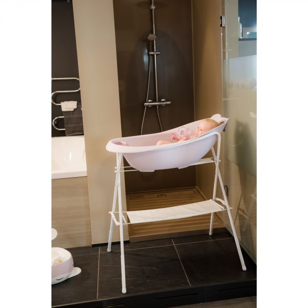 Baignoire Ourson Rose pastel + support de baignoire