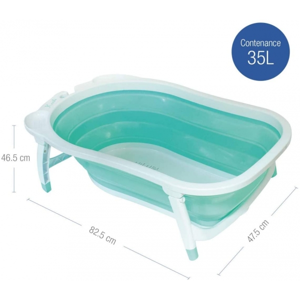 Baignoire bébé pliable Vert d'eau