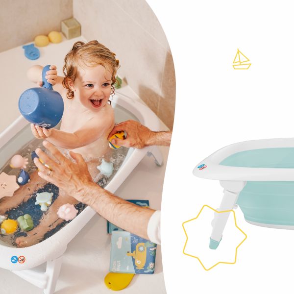 Baignoire bébé pliable bleu