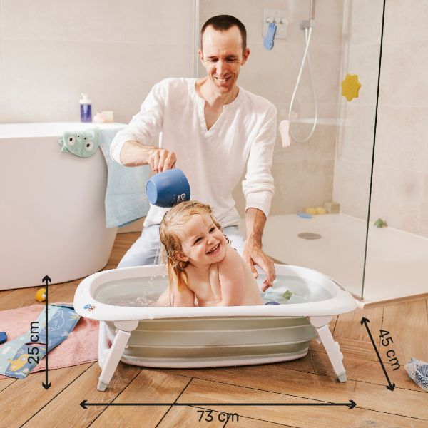 Baignoire bébé pliable bleu