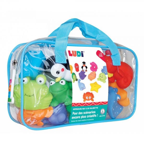 Jouets de bain aspergeurs 12 animaux de la mer