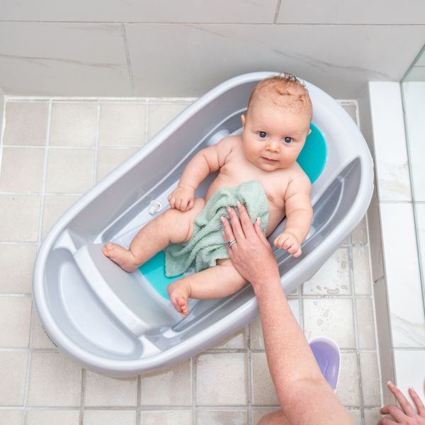 Baignoire bébé, extra-large avec portage en tissu doux