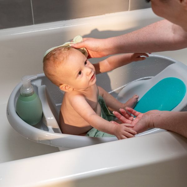Baignoire bébé, extra-large avec portage en tissu doux