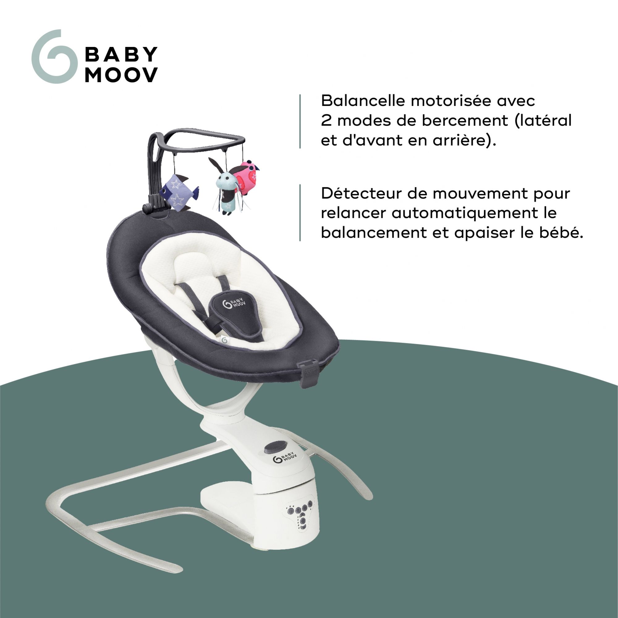 Balancelle Swoon Motion Zinc BABYMOOV, Vente en ligne de