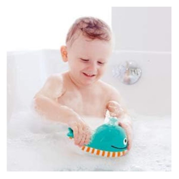 Baleine de bain moussante flottante bleue à bulles