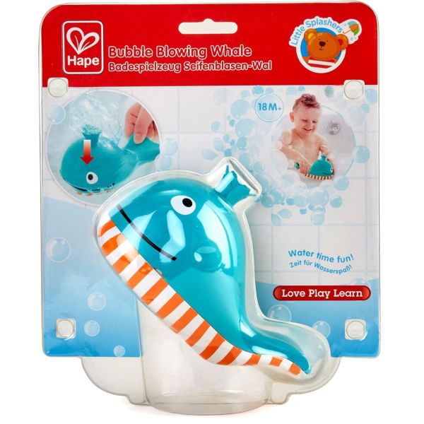 Baleine de bain moussante flottante bleue à bulles