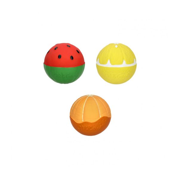 Lot de 3 balles sensorielles bébé Salade de Fruits