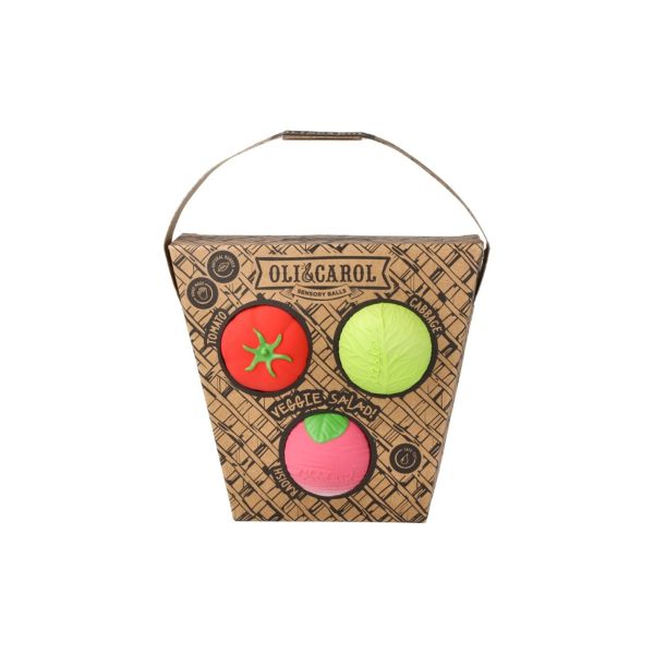 Lot de 3 balles sensorielles bébé Salade de Légumes