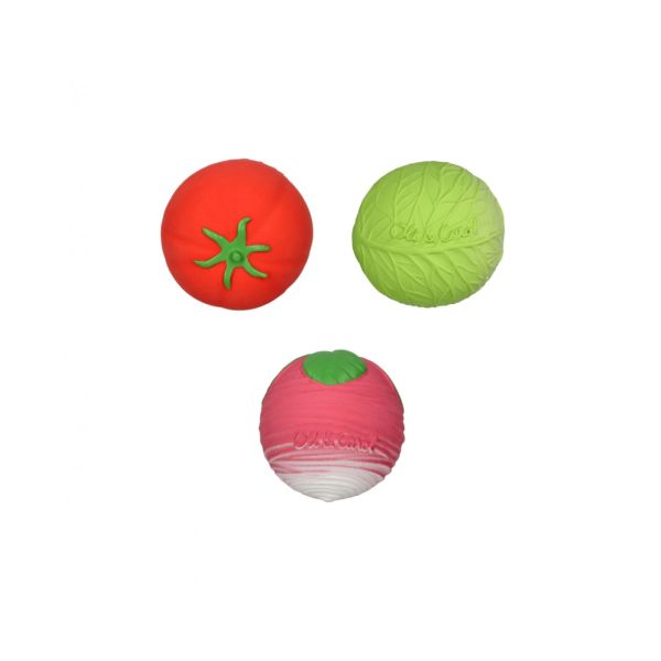 Lot de 3 balles sensorielles bébé Salade de Légumes