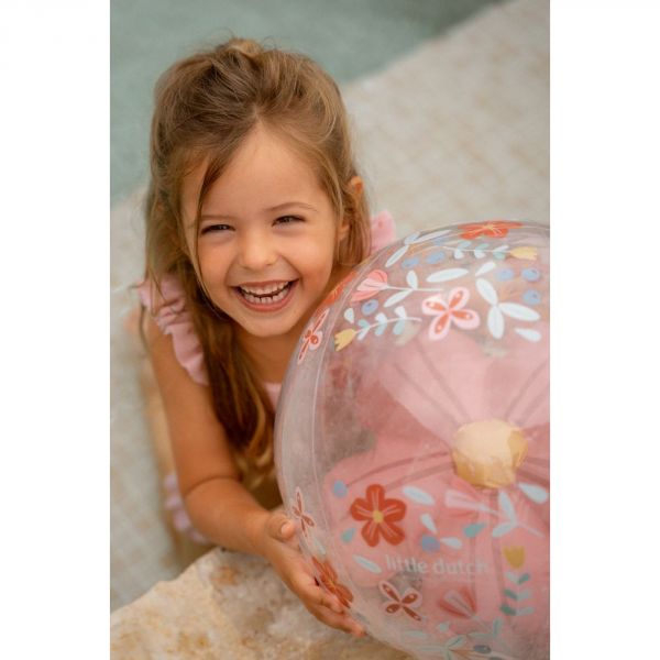 Ballon de plage 3D - Pink Flowers