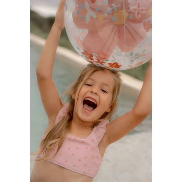 Ballon de plage 3D - Pink Flowers