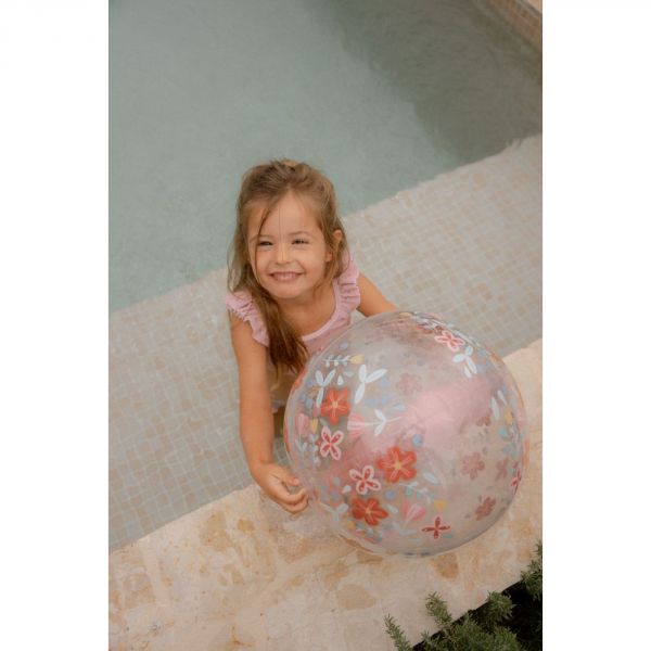 Ballon de plage 3D - Pink Flowers