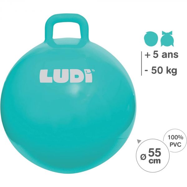 Ballon sauteur XXL Bleu