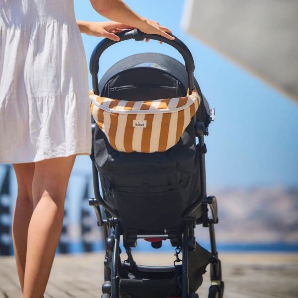 Sac banane à langer Rayure Camel