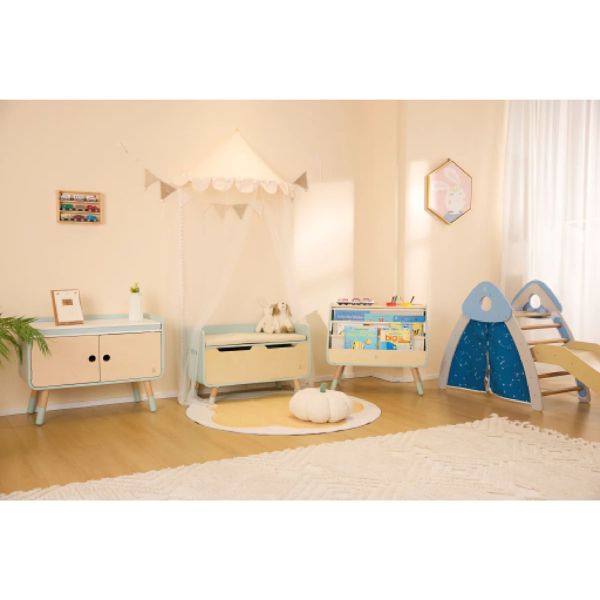 Banc/Coffre à jouets 2-en-1 en bois