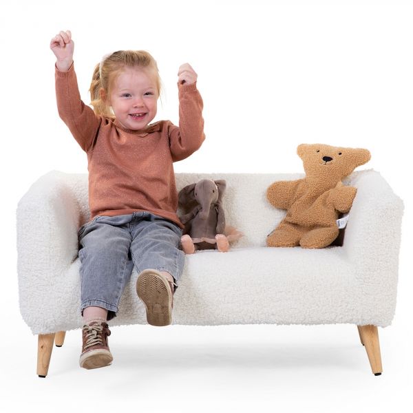 Banc pour enfants Teddy Blanc