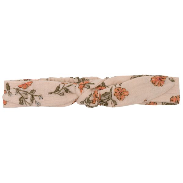 Bandeau élastiqué à nouer - gaze fleurs