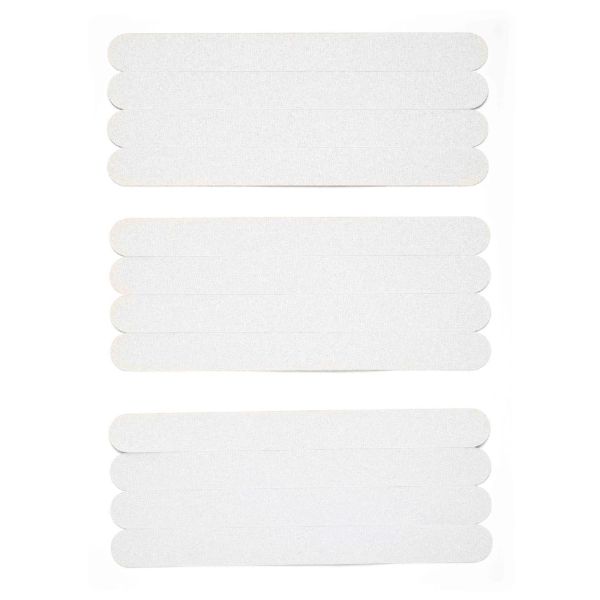 Lot de 12 bandes antidérapantes pour bain et douche