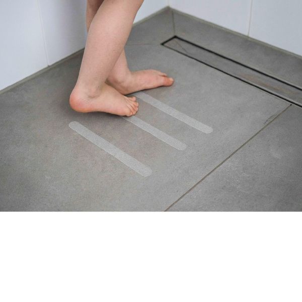 Lot de 12 bandes antidérapantes pour bain et douche