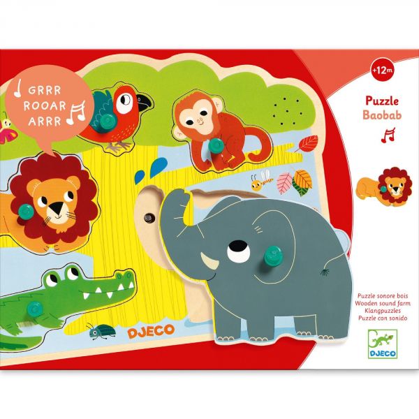 Puzzle sonore bois Baobab