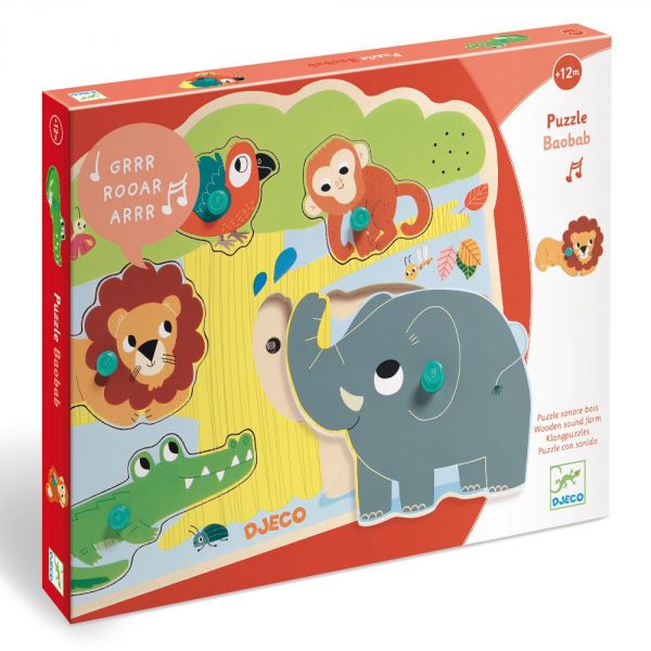 Puzzle sonore bois Baobab