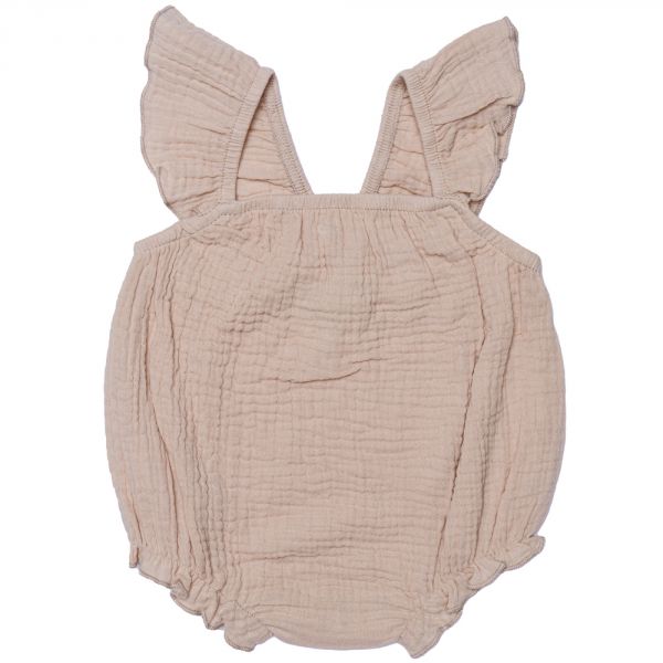 Barboteuse à bretelles en gaze de coton lin - 12 mois