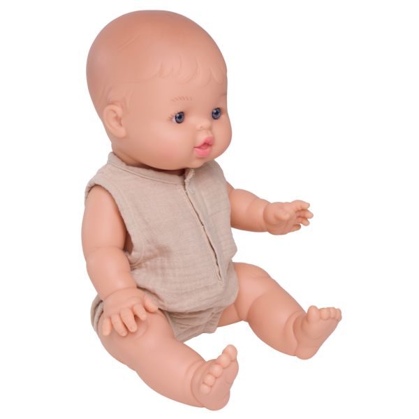 Barboteuse boutonnée biscuit pour poupée 34 à 37 cm